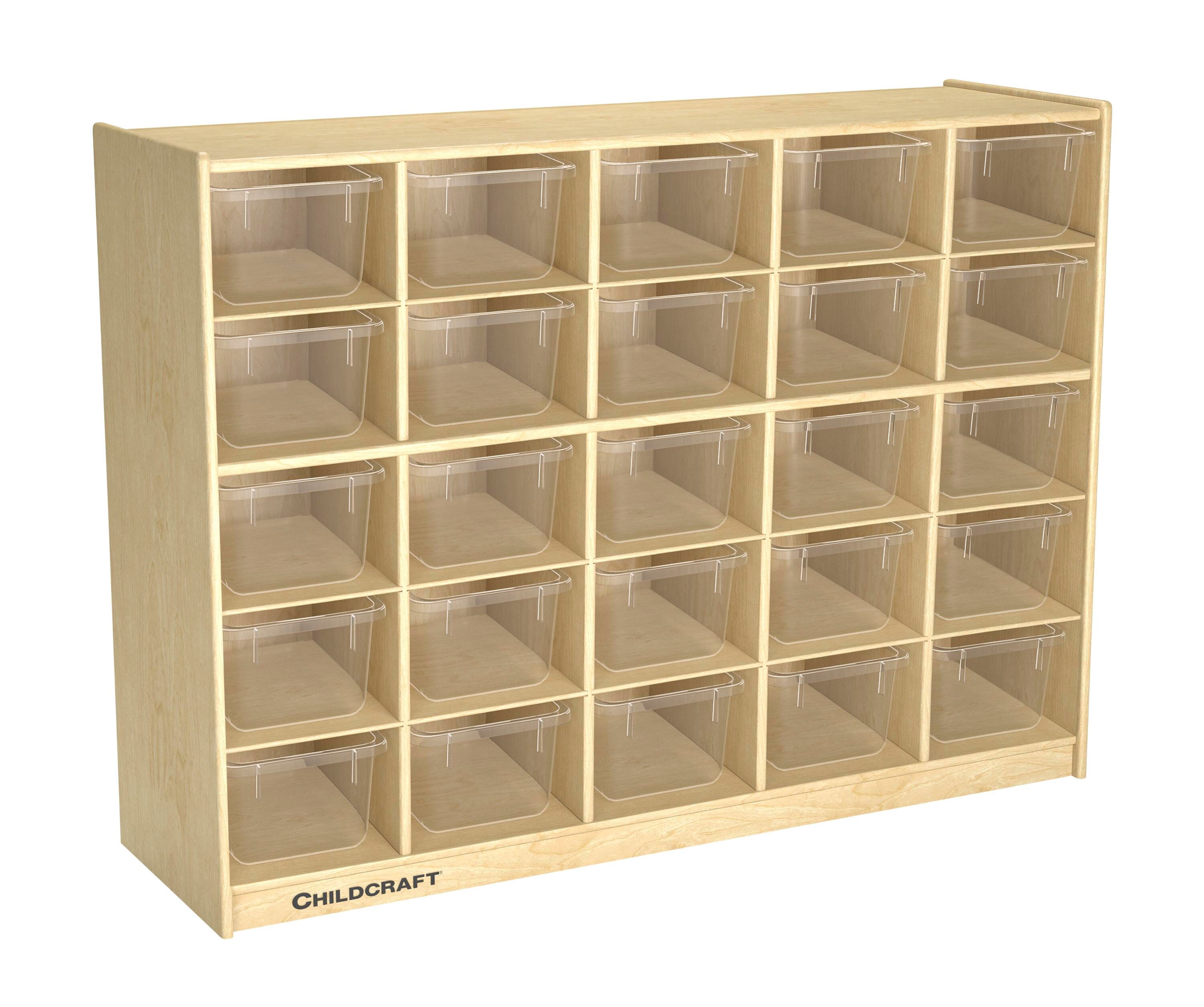 Childcraft Mobile Cubby with 25 Clear Trays, Item Number 296153